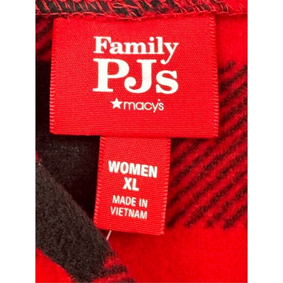 Macy’s Family PJ’s one piece women’s hooded black and red size XL - Picture 6 of 10